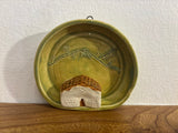 Wall plaque with tiny cottage - by Claire Farmer - Little Bird Ceramics
