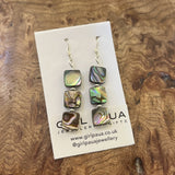 Paua Shell and Silver Bead Earrings - by Mhairi Sim - Girl Paua