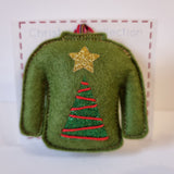 Christmas Jumper Hanging Decoration - by Lucy Jackson