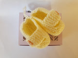 Lemon Cream Baby Shoes by Caroline Bruce