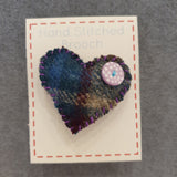 Wool Heart Brooches - by Lucy Jackson