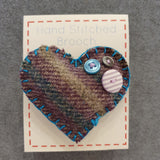 Wool Heart Brooches - by Lucy Jackson