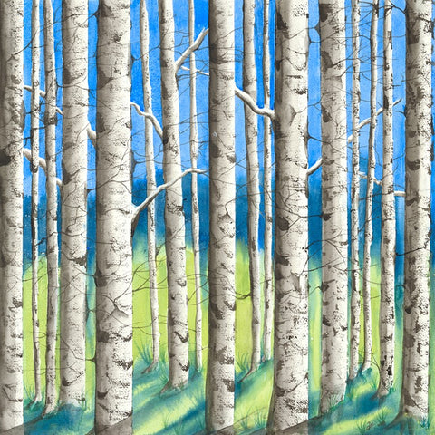Birch Trees Print by - Annette Robertson