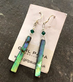 Paua Shell Fan Earrings - by Mhairi Sim - Girl Paua