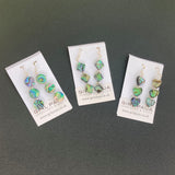 Paua Shell and Silver Bead Earrings - by Mhairi Sim - Girl Paua