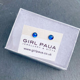 Blue Paua Shell  Earrings - by Mhairi Sim - Girl Paua