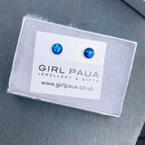 Blue Paua Shell  Earrings - by Mhairi Sim - Girl Paua