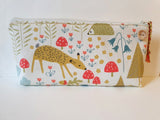 Woodland Scene Canvas Zip Pouch - by Lucy Jackson