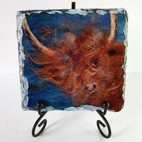Highland Cow on Slate - by Lynne McGill - LinPin