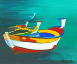 Boats -Various Small Mounted Prints - By Gillian Kingslake