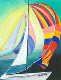 Boats -Various Small Mounted Prints - By Gillian Kingslake