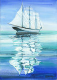 Boats -Various Small Mounted Prints - By Gillian Kingslake