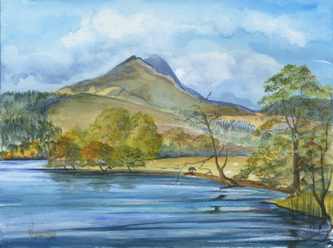 'Ben Lomond from Loch Ard' original  Watercolour by Gillian Kingslake