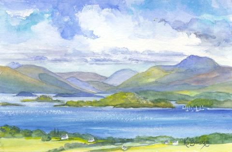 "Summertime, Loch Lomond" - unframed original watercolour - by Gillian Kingslake