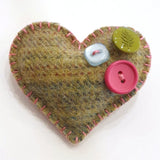 Wool Heart Brooches - by Lucy Jackson