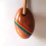 Rainbow Wooden Pendant by Neil Paterson