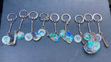 Paua Shell Charm Keyrings - by Mhairi Sim - Girl Paua