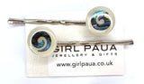 Paua Shell Hair Slides - by Mhairi Sim - Girl Paua