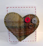 Wool Heart Brooches - by Lucy Jackson