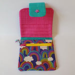 Wallet in Rainbows Fabric- by Lucy Jackson