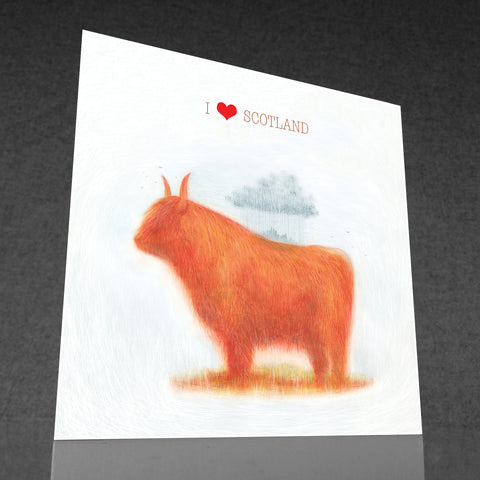 Highland Cow 1 Greetings Card - by Keith Pirie