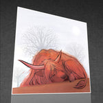 Taurus Greetings Card - by Keith Pirie
