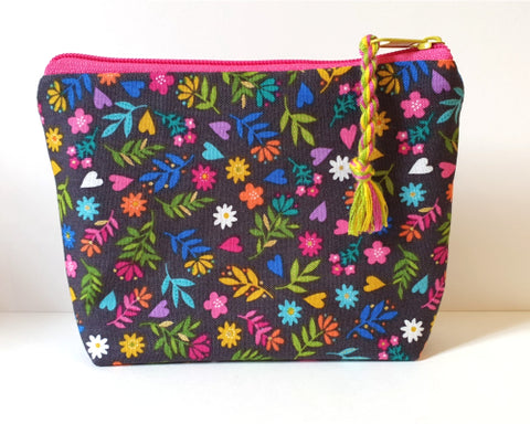 Bright Ditsy Flowers Purse - by Lucy Jackson