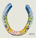 Floral Style Hand Painted Horseshoes - By Gillian Kingslake