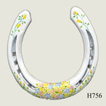 Floral Style Hand Painted Horseshoes - By Gillian Kingslake