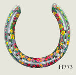 Floral Style Hand Painted Horseshoes - By Gillian Kingslake