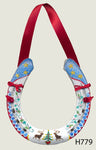 Christmas Hand Painted Horseshoes - By Gillian Kingslake