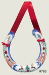 Christmas Hand Painted Horseshoes - By Gillian Kingslake