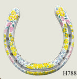 Patterned Style Hand Painted Horseshoes - By Gillian Kingslake