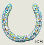 Patterned Style Hand Painted Horseshoes - By Gillian Kingslake