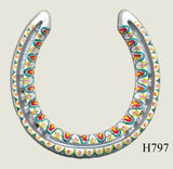 Patterned Style Hand Painted Horseshoes - By Gillian Kingslake