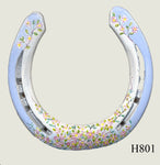 Floral Style Hand Painted Horseshoes - By Gillian Kingslake