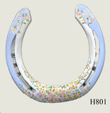 Floral Style Hand Painted Horseshoes - By Gillian Kingslake