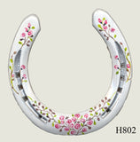 Floral Style Hand Painted Horseshoes - By Gillian Kingslake