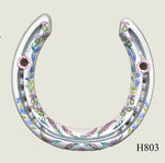 Floral Style Hand Painted Horseshoes - By Gillian Kingslake