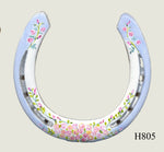 Floral Style Hand Painted Horseshoes - By Gillian Kingslake