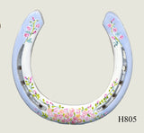 Floral Style Hand Painted Horseshoes - By Gillian Kingslake