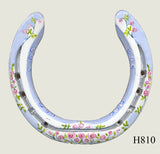 Floral Style Hand Painted Horseshoes - By Gillian Kingslake
