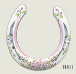 Floral Style Hand Painted Horseshoes - By Gillian Kingslake