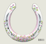 Floral Style Hand Painted Horseshoes - By Gillian Kingslake