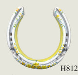 Floral Style Hand Painted Horseshoes - By Gillian Kingslake