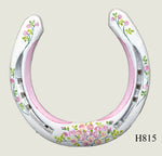 Floral Style Hand Painted Horseshoes - By Gillian Kingslake