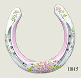 Floral Style Hand Painted Horseshoes - By Gillian Kingslake