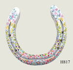 Floral Style Hand Painted Horseshoes - By Gillian Kingslake