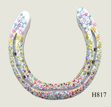 Floral Style Hand Painted Horseshoes - By Gillian Kingslake