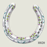 Thistle Hand Painted Horseshoes - By Gillian Kingslake